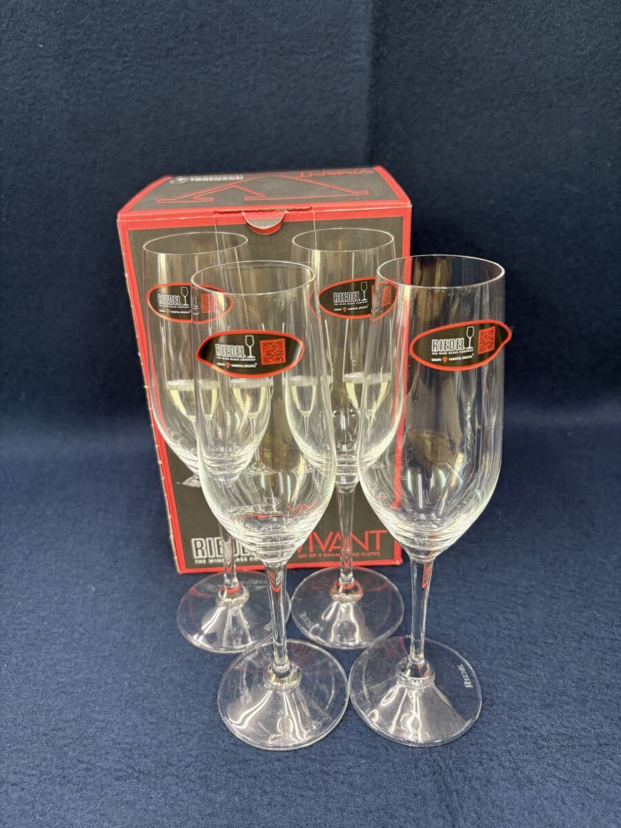 May051602 RIEDEL リーデル　VIVANT シャンパングラス　4脚　