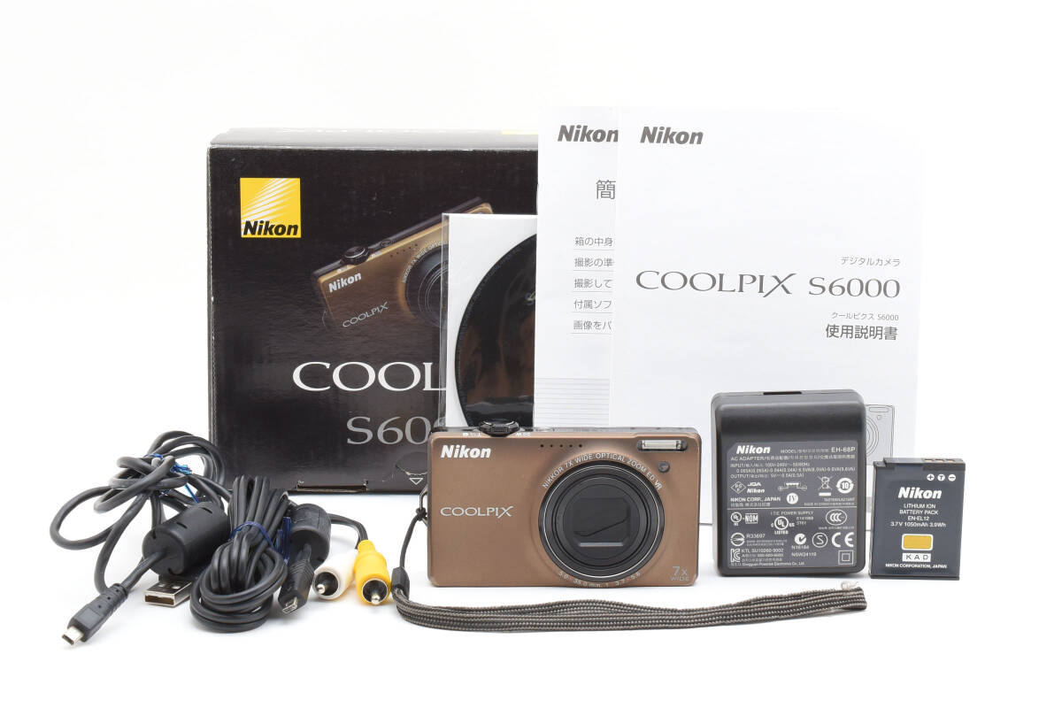 ★元箱付 美品 完動品★ Nikon ニコン COOLPIX S6000 ブラウン