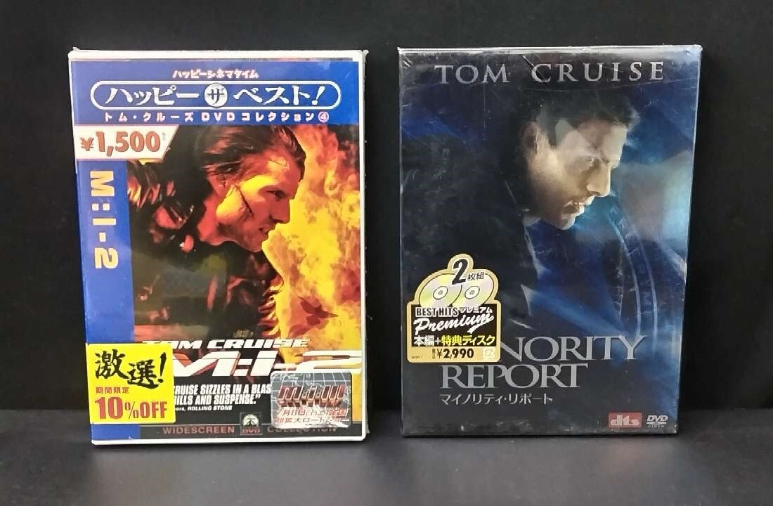 【未開封品】洋画DVD TOM CRUISE トム・クルーズ主演作×2作品「ミッション・インポッシブル 2」＆「マイノリティ・リポート(2枚組)」