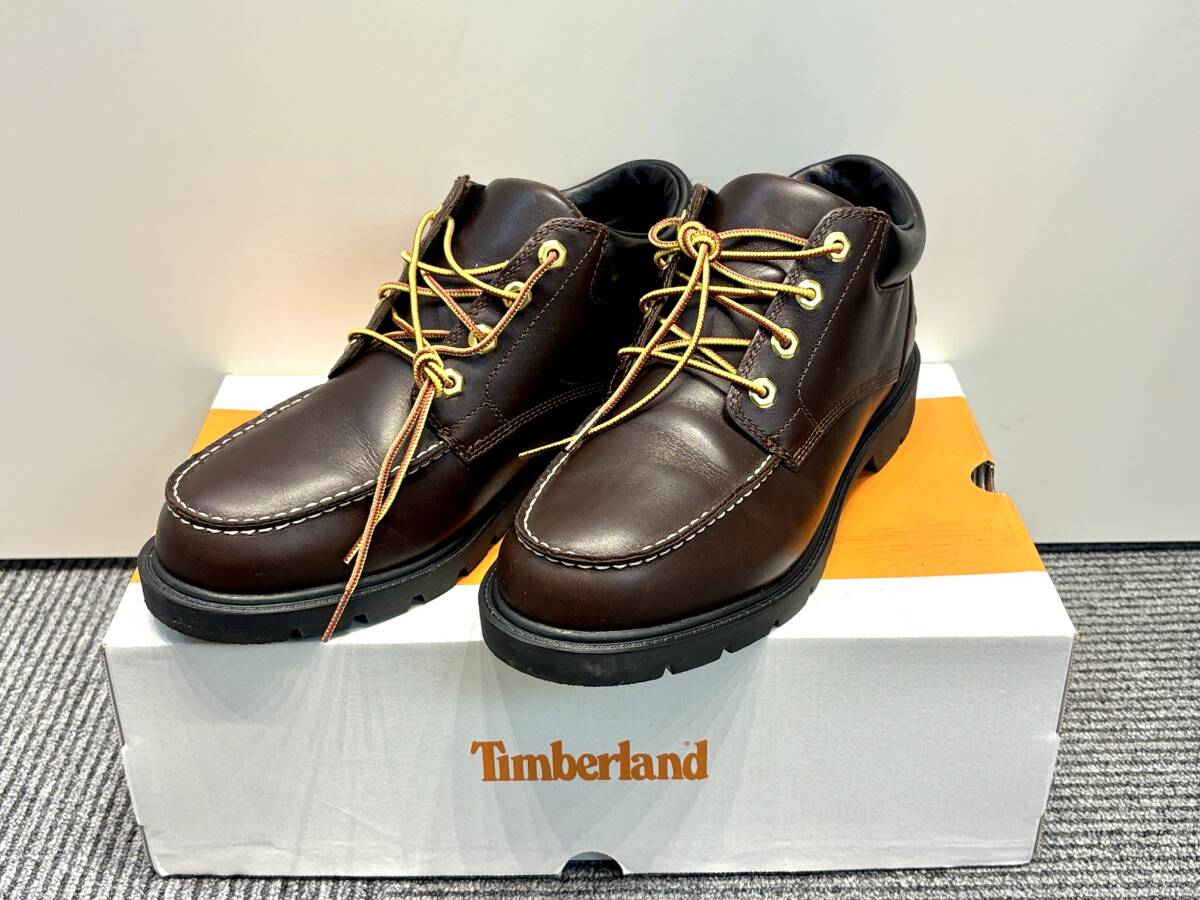 SG3964i　Timberland CLASSIC ティンバーランド モックス TB 0A6EU1 W01 グレインレザー ダークブラウン 防水仕様 US9.5 JP27.5cm 現状品