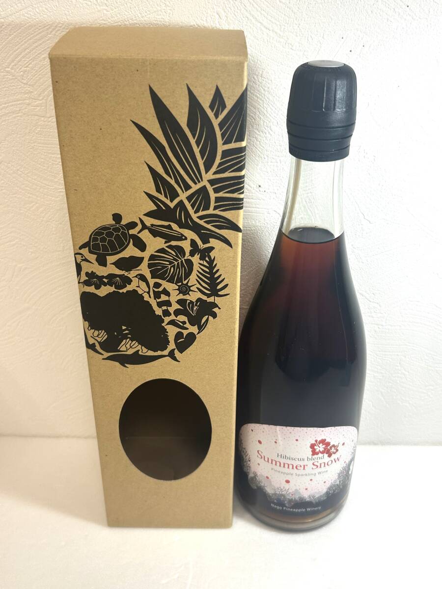 BD8990S 1円～未開栓 名護パイナップルワイナリー スパークリング ロゼ ハイビスカスブレンド Summer Snow 750ml 9％ 箱付 現状品