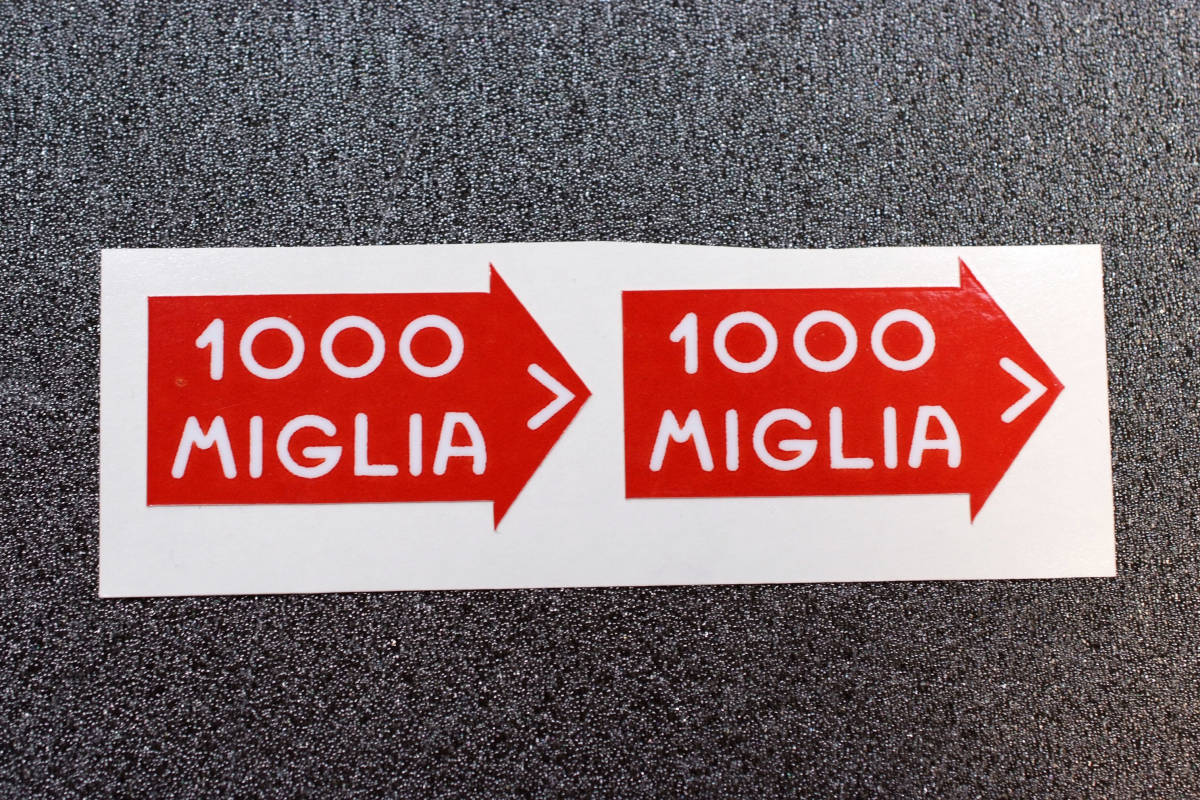 ◎ EUROステッカー 1000MIGLIA (小) 樹脂フィルム製 W42mm×2枚組 ocitys WRC ラリー・フィンランド 1000湖ラリー ヤリス ランエボ