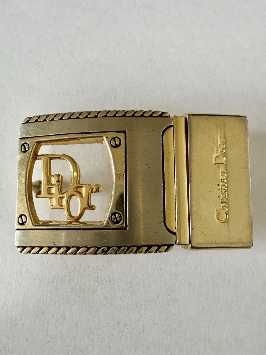 【希少/ヴィンテージ】Christian Dior ベルト バックル ディオールオム トロッター ロゴ メンズ 紳士 クリスチャンディオール ★0000