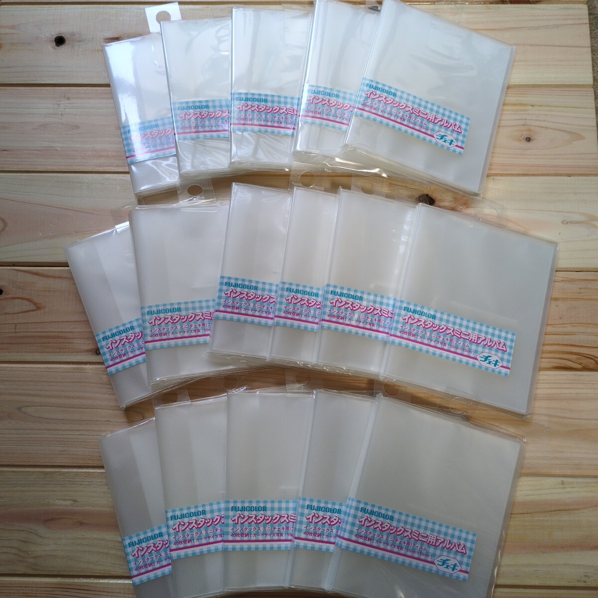 未使用品16冊 FUJICOLOR アルバム ポケット チェキアルバム [40枚収納] チェキ/カード 透明 47972