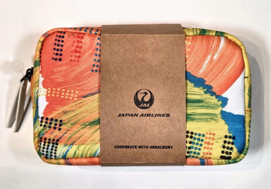 最新版 JAL ビジネスクラスアメニティ HERALBONY ヘラルボニー ポーチ ゴッホひまわりカラー 2026