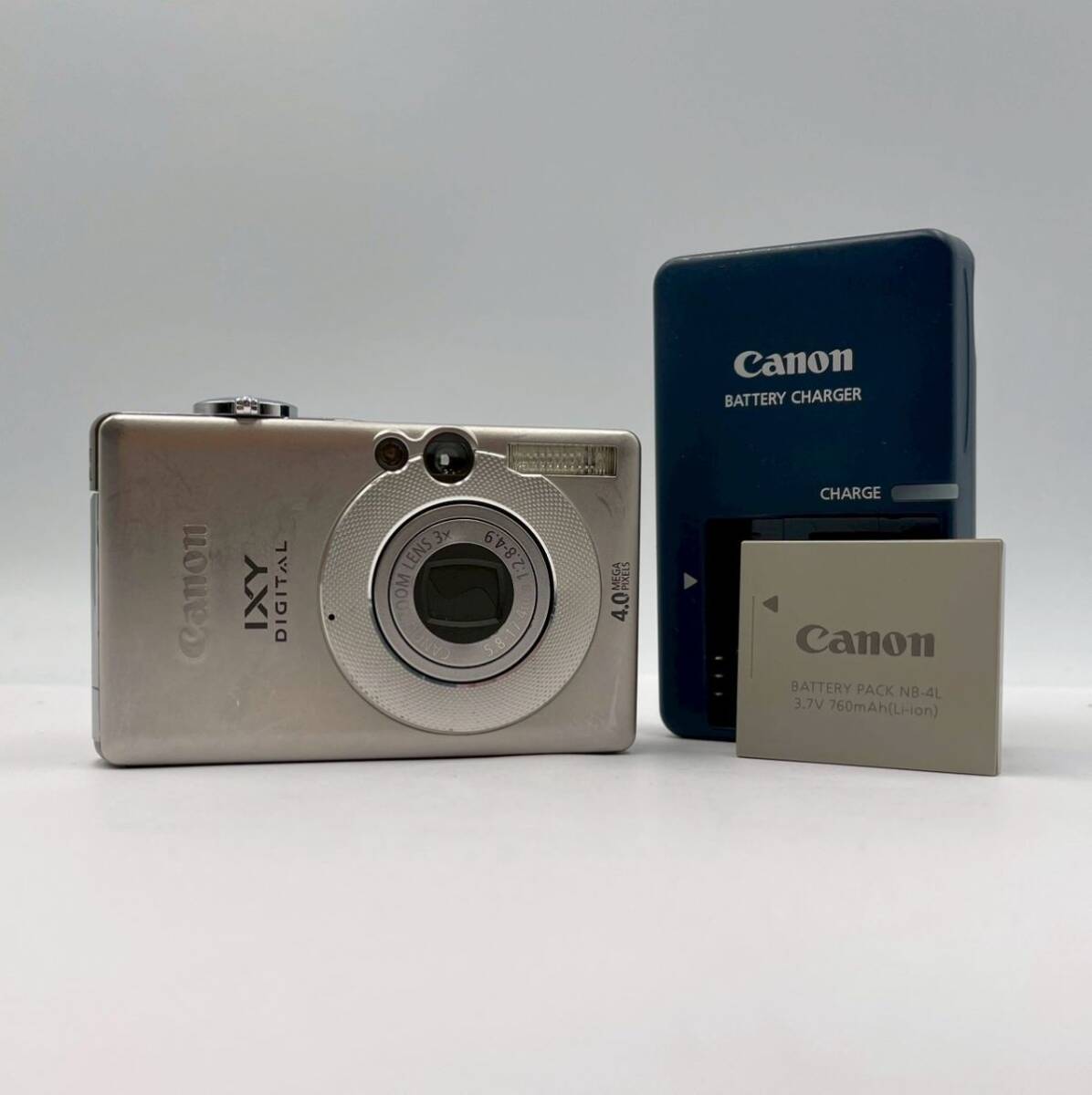 1円～③【送料230円】Canon キヤノン IXY Digital50 シルバー PC1101 コンパクトデジタルカメラ 本体 バッテリー 充電器付き #③06