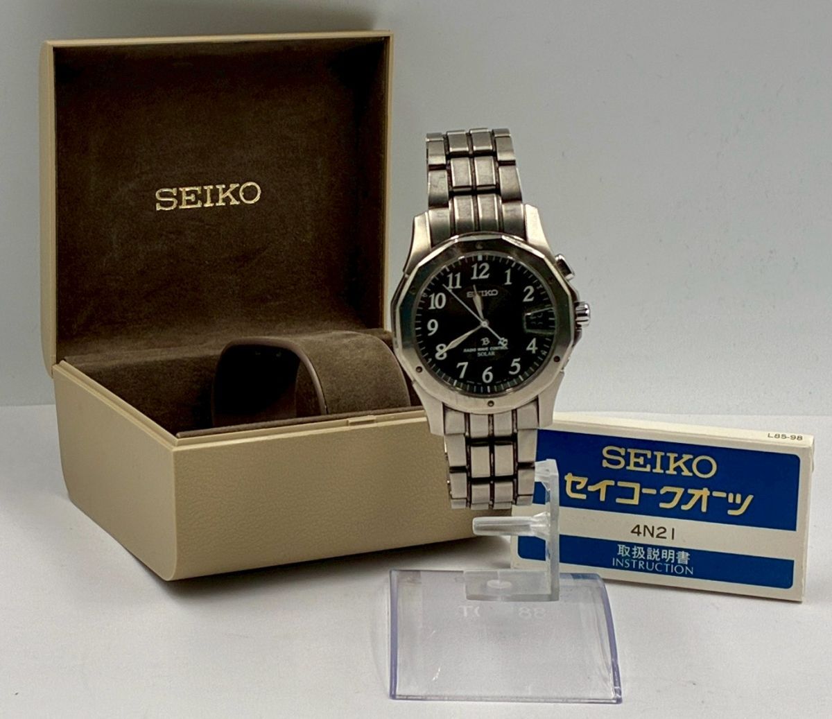 1円～⑧ 稼働 難あり SEIKO セイコー 腕時計 ブライツ BRIGHTZ 7B22 - 0AC0 アラーム クロノグラフ クォーツ メンズ #③03