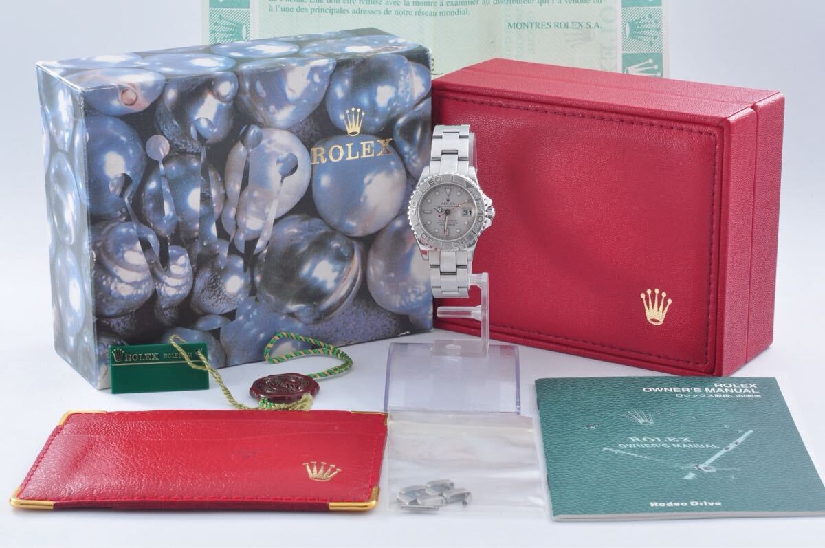 ③【動作確認済み】美品 ROLEX ロレックス ヨットマスター ロレジウム 169622 Y番 プラチナ シルバー 自動巻き レディース 付属品多数 