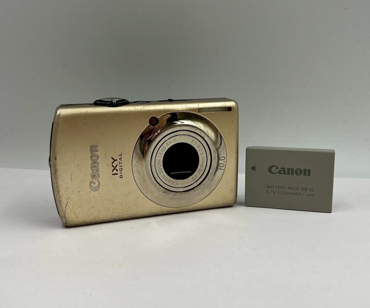 1円〜①【動作確認済】Canon キヤノン IXY DIGITAL 920 IS ゴールド PC1308　コンパクトデジタルカメラ 本体 バッテリー付き ＃③88