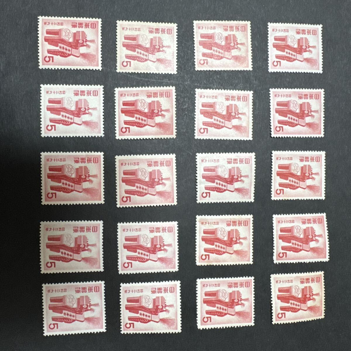 (A9)日本切手　年賀切手　昭和29年用　5円　三春駒　未使用　20枚まとめ　糊有り　1953.12.25