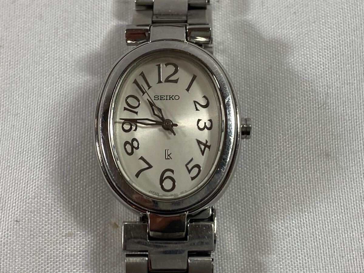 ⑤ SEIKO セイコー　ルキア　クォーツ　オーバル　腕時計　1NO1-0ET0 【05126】