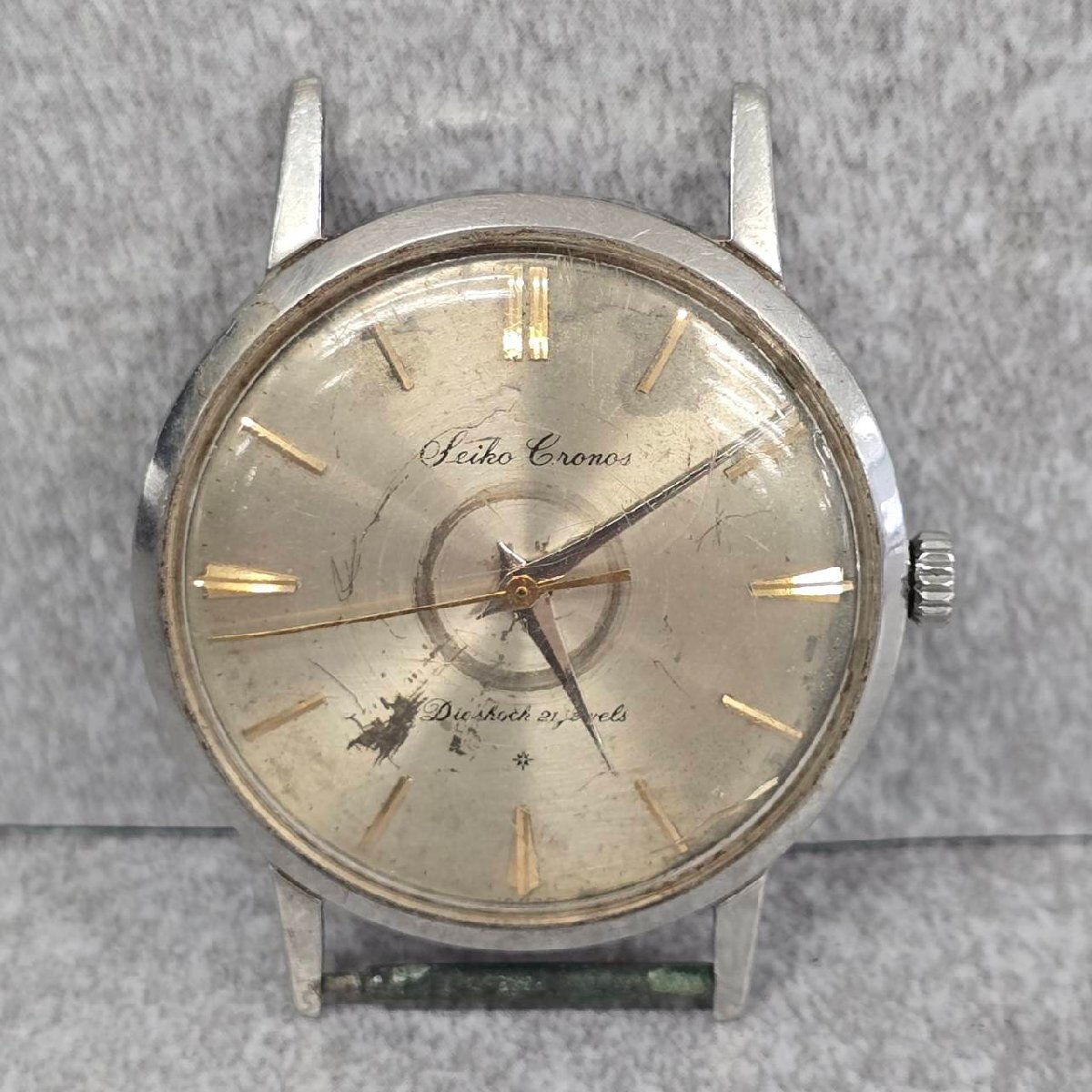 NT2671① SEIKO セイコー Cronos クロノス Diashock 21石 腕時計 フェイスのみ 手巻き 現状渡し 中古 ジャンク品