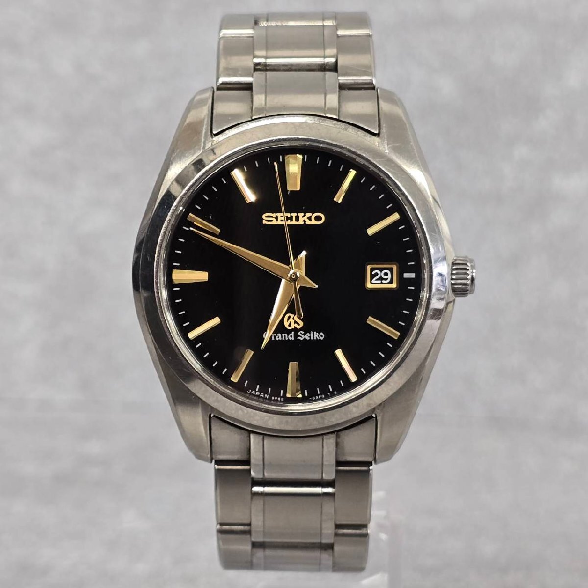 NT2611① SEIKO GS グランドセイコー 腕時計 9F62-OAEO クォーツ ブラック文字盤 現状渡し 中古 ジャンク品