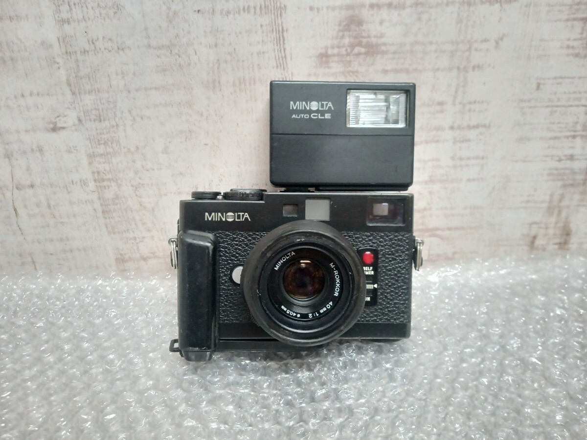 希少　MINOLTA　ミノルタ　CLE レンジファインダー　フィルムカメラ　コンパクトカメラ　M-ROKKOR 40mm 1:2 ジャンク