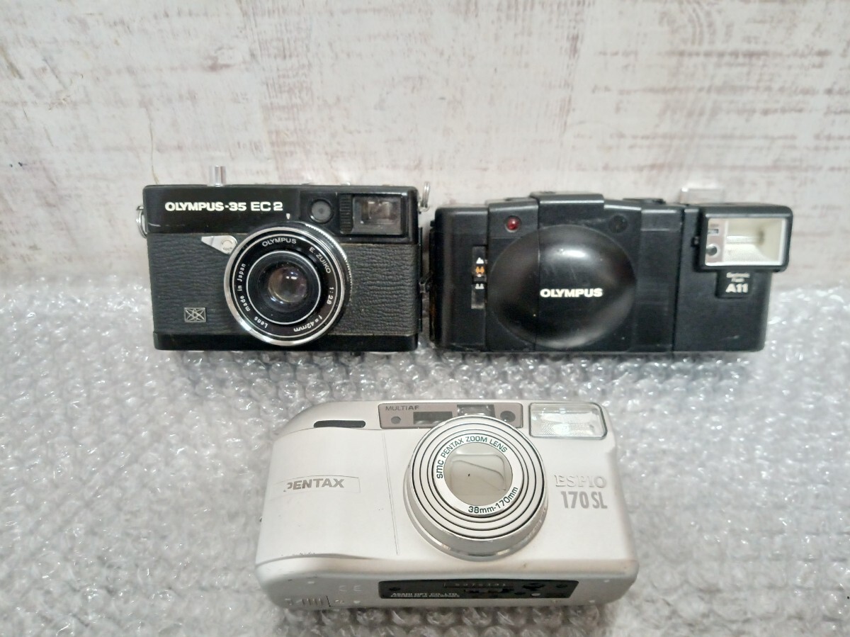 コンパクトカメラ　コンパクト　フィルムカメラ　まとめ　3点　OLYMPUS オリンパス　35 EC-2 XA2 PENTAX ESPIO 170SL ジャンク