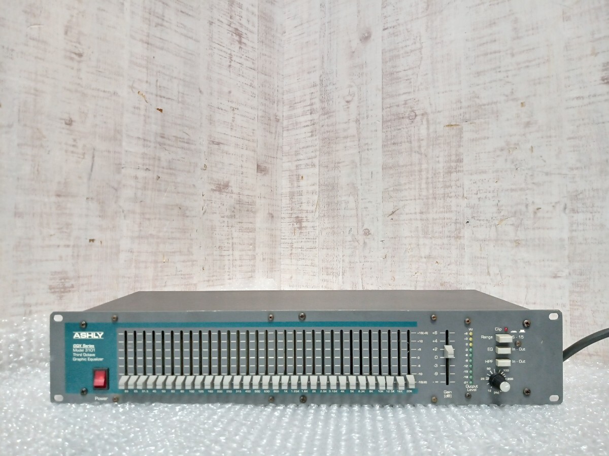 ASHLY グラフィックイコライザー model 3101 GQX-3101 イコライザー　通電確認済み　ジャンク
