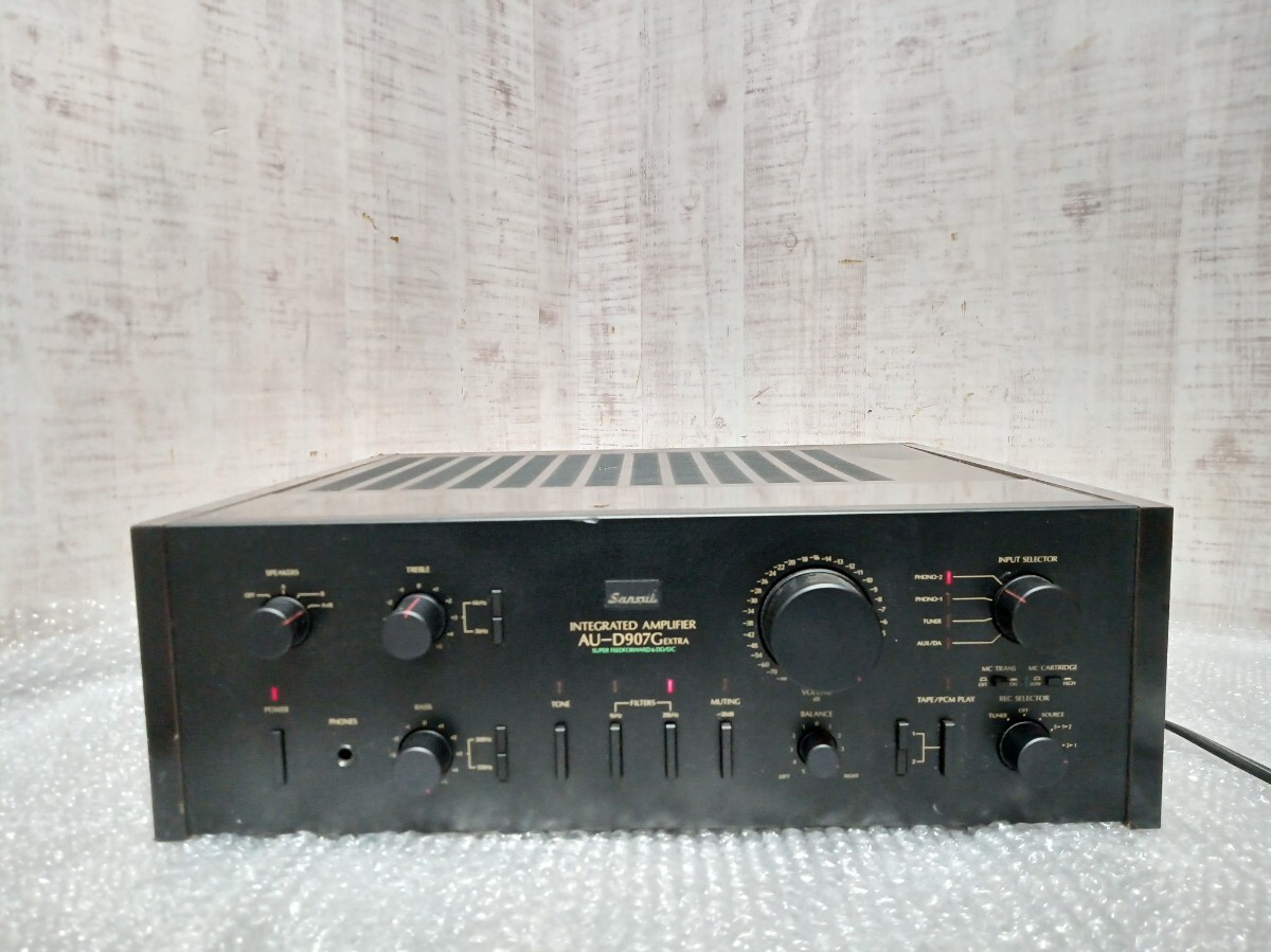 SANSUI 山水　サンスイ　AU-D907G EXTRA プリメインアンプ　オーディオ　ステレオ　アンプ　音響機器　機材　通電確認済み　ジャンク