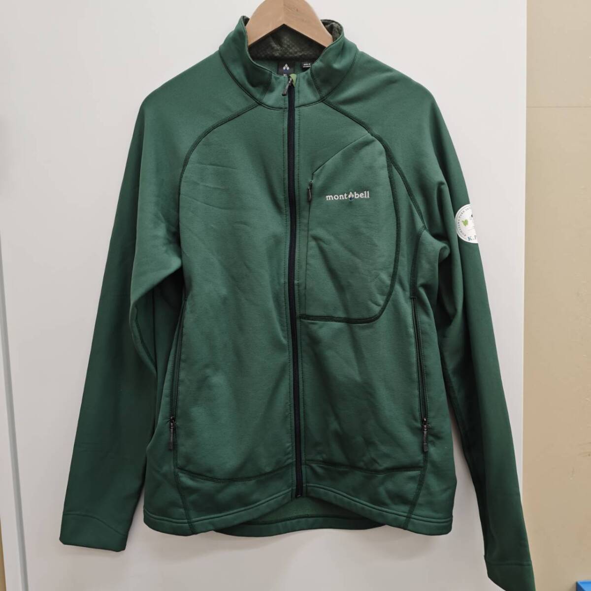 S11373● mont-bell モンベル トレールアクションジャケット グリーン XLサイズ ジップアップ K.P.I.S. アウトドア ストレッチ素材