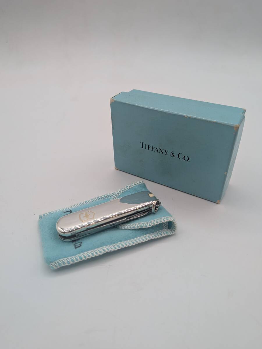 N45684☆ TIFFANY & Co. VICTORINOX ティファニー ビクトリノックス マルチツール AU750 SV925 ツールナイフ ハサミ 爪やすり 箱付き