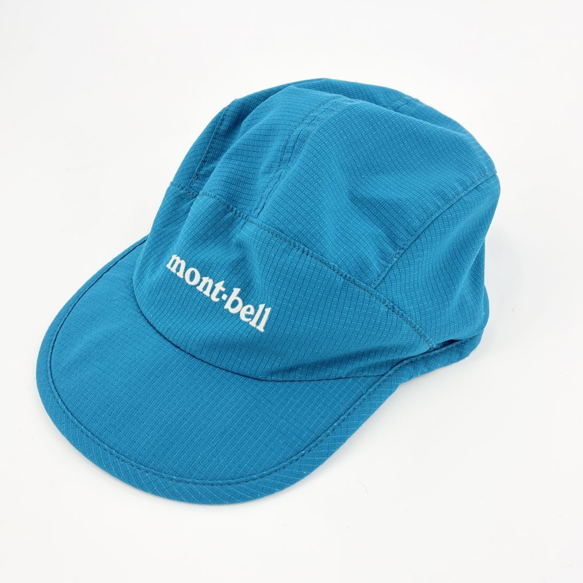 国内正規★ mont-bell モンベル ポリエステル メッシュ キャップ Sサイズ 水色 ブルー 登山 アウトドア クライミング ランニング マラソン