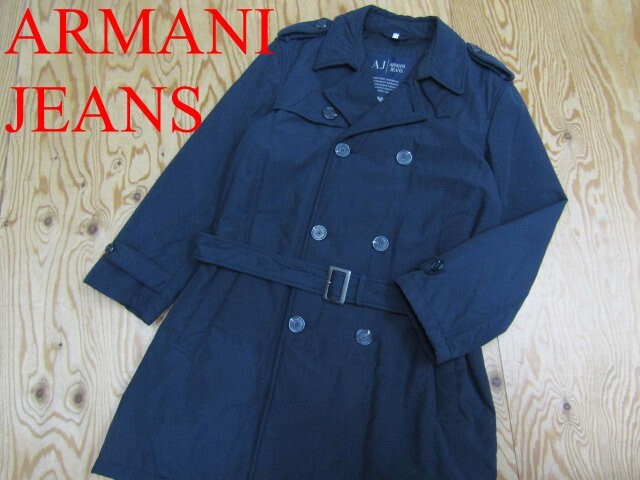 ★アルマーニジーンズ ARMANI JEANS★メンズ パディングトレンチコート ネイビー★R80426060A
