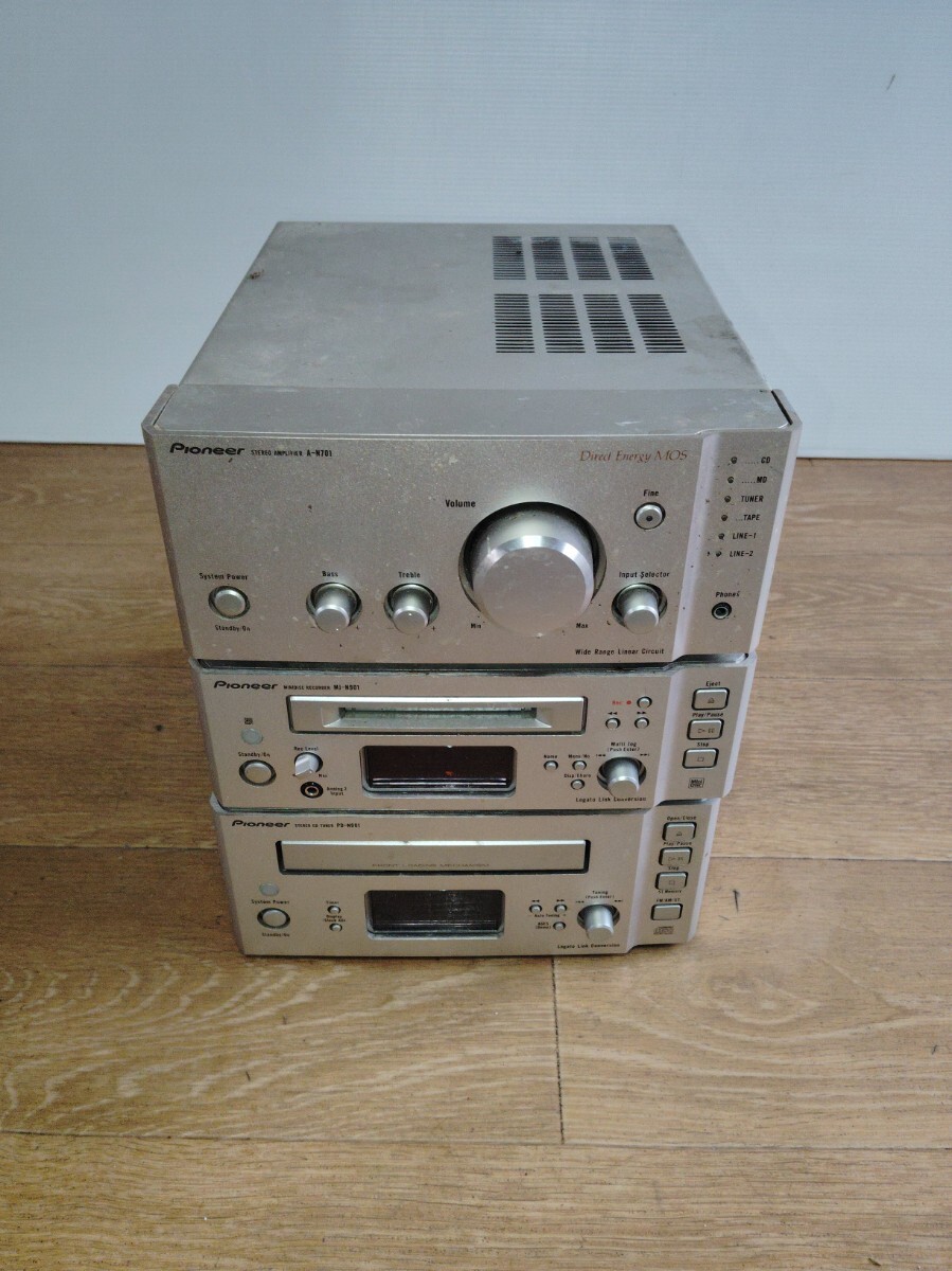 パイオニア システムコンポ　アンプ MD CD A-R701 MJ-N901 PD-N901