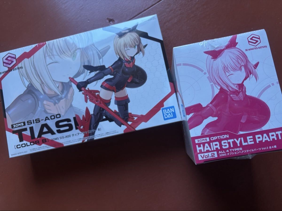 1円スタート　未開封　30MS SIS-A00 TIASHA ティアーシャ　カラーB プラモデル+オプションへアスタイルパーツVol.2 全4種