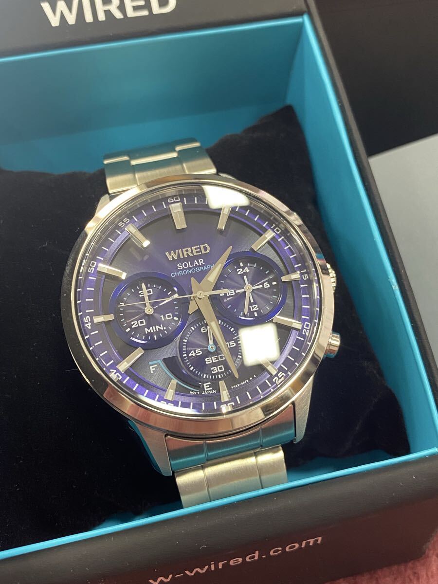1円スタート　ほぼ未使用　 SEIKO WIRED ワイアード クロノグラフ　VR42-KZC0 腕時計　ソーラー
