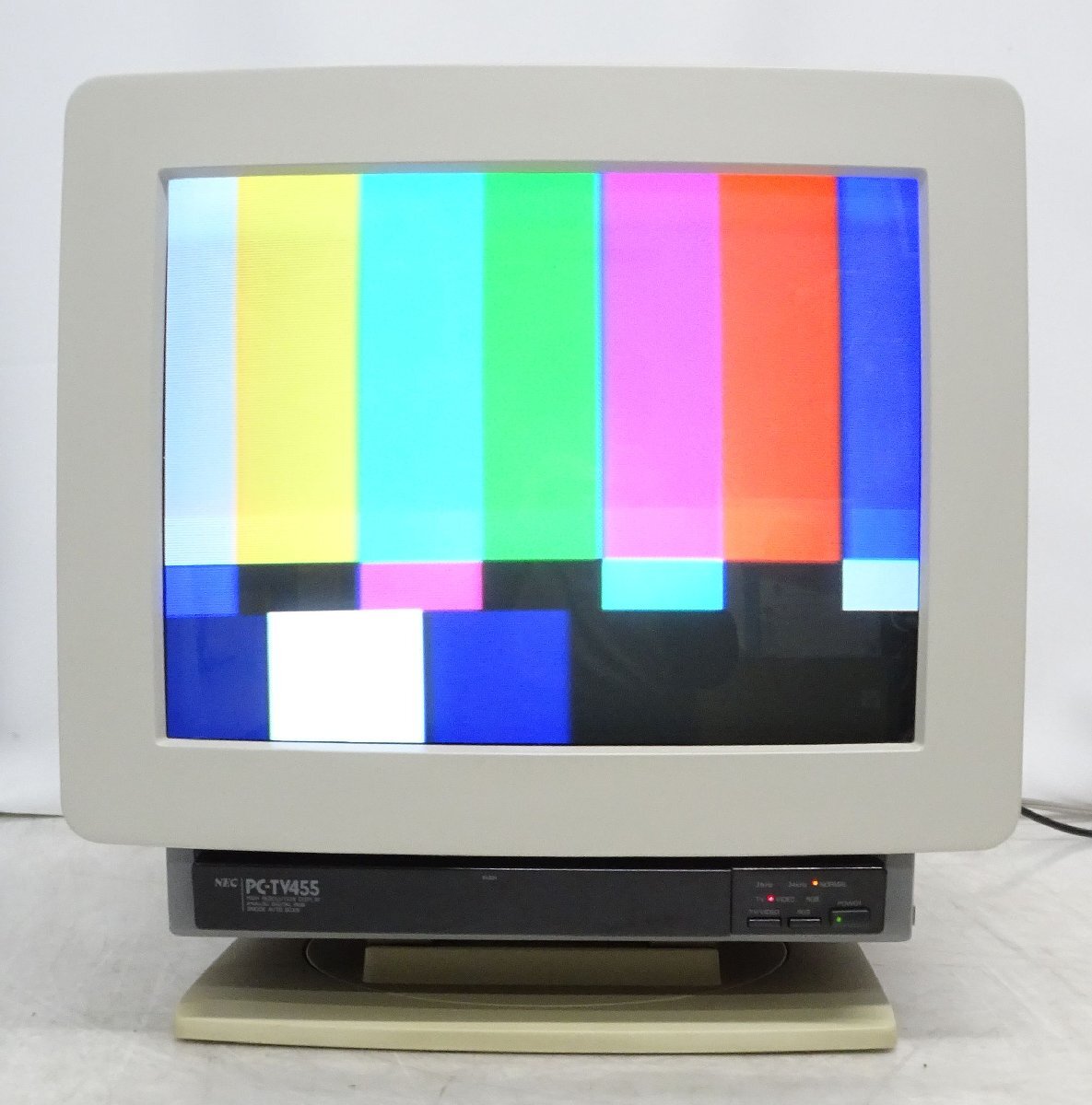 NEC PC-TV455 15インチ カラーテレビジョン受信機 レトロゲーム向けブラウン管【中古/ビデオ＆RGBマルチ・動作しますが現状品】#445307