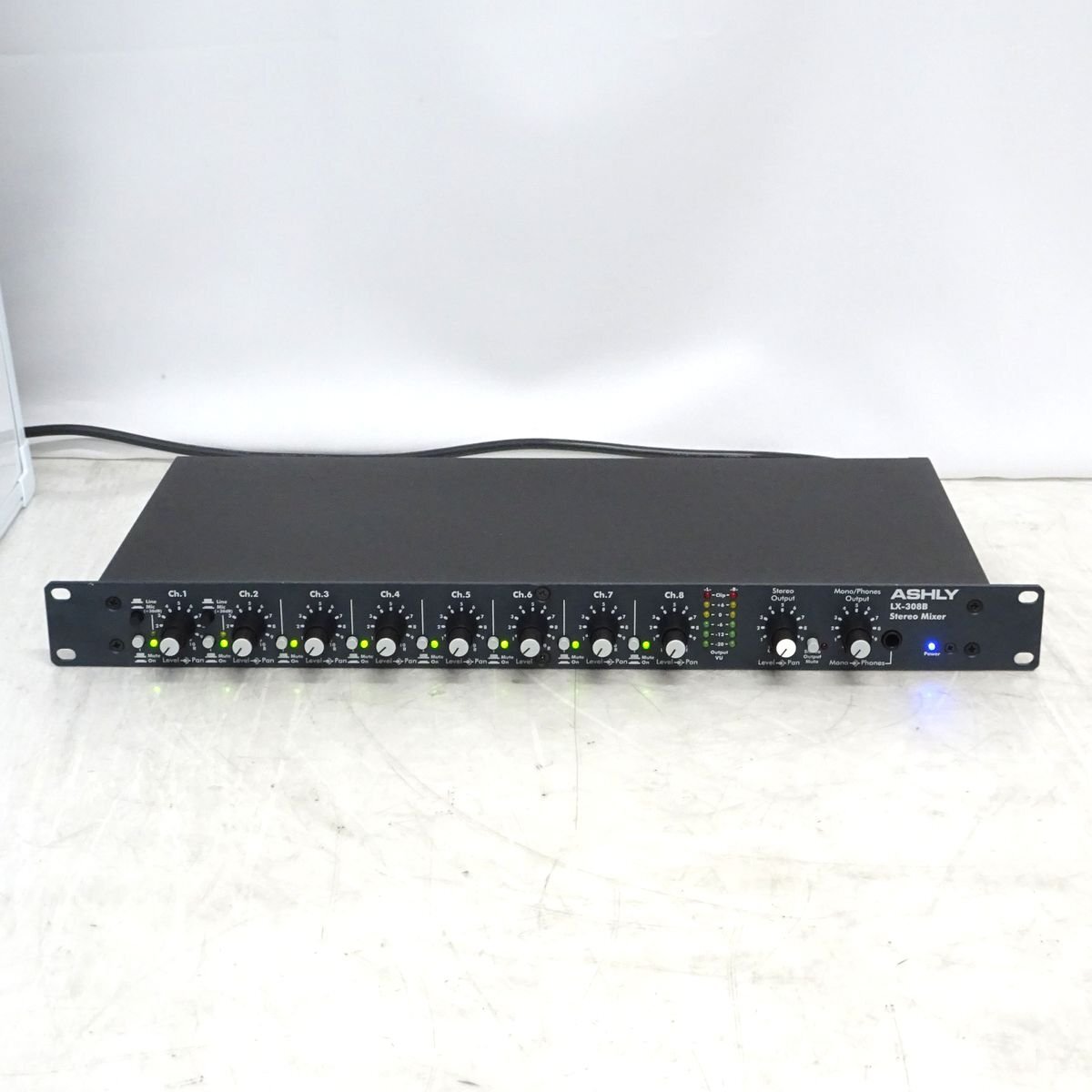 ASHLY LX-308B Stereo Mixer ステレオ8系統 ステレオラインミキサー 前期モデル 【中古/動作品】#450399