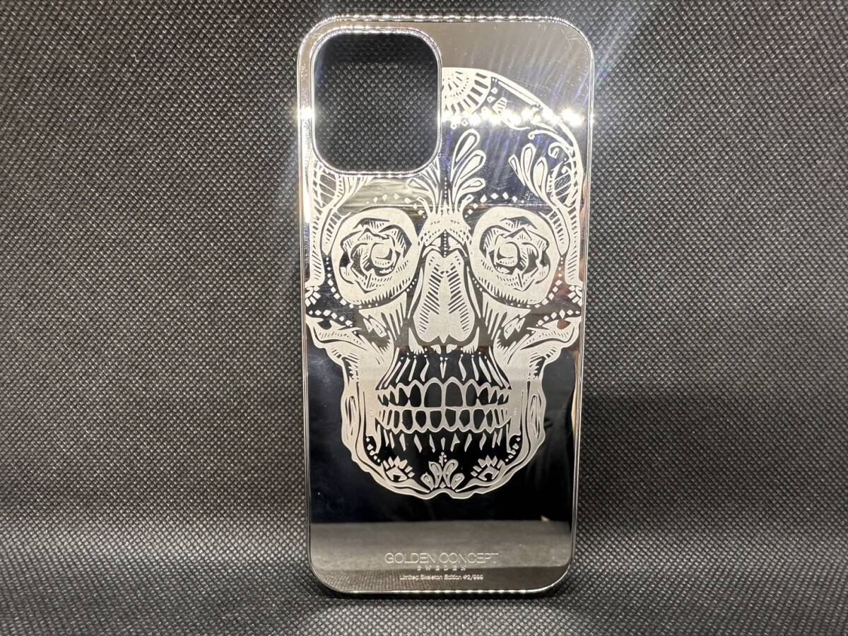 ※極希少・シリアル#2ゴールデンコンセプト iPhoneケース リミテッドエディション スカル シルバー 限定商品 Limited Skeleton Edition 873