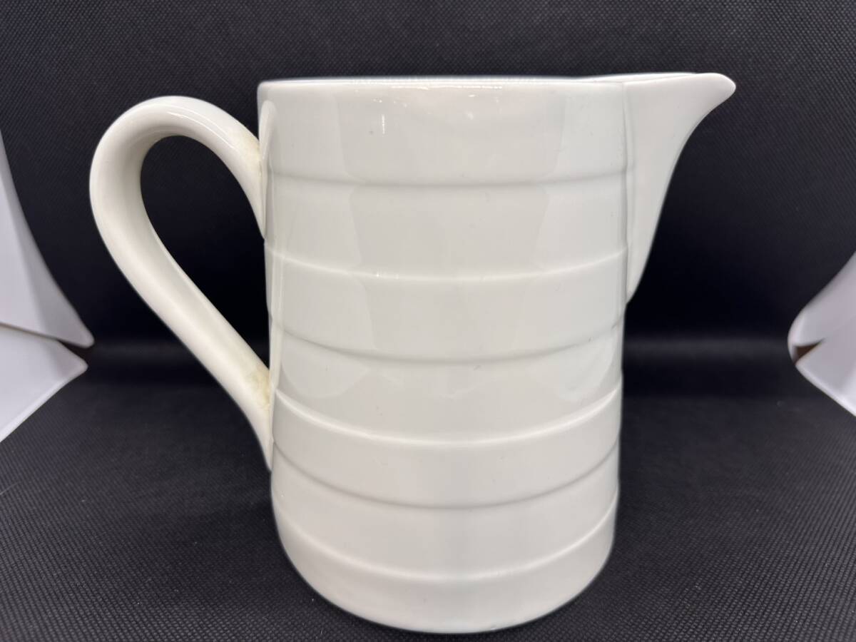 倉敷意匠計画室 BRANDT フープドジャグ Lサイズ 1000ml ホワイト ピシェ 水差し 花瓶 廃盤 美品　906