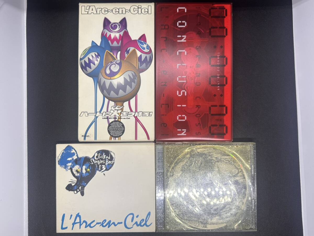 【初回限定盤あり】L'Arc〜en〜Ciel 黄金期 豪華4点セット VHS2本＋CD2枚◆初回限定盤/1998〜2001年 ラルクアンシエル まとめて　1246