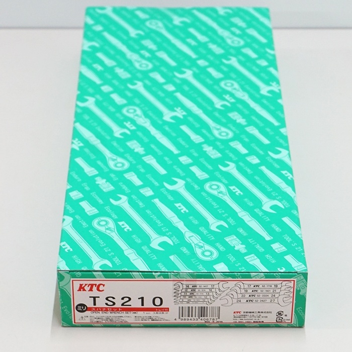 【中古品】KTC TS210 スパナセット 10本組 トレイ付き / 未開封品 / 新やり形ヘッド / 京都機械工具※発送元：北海道