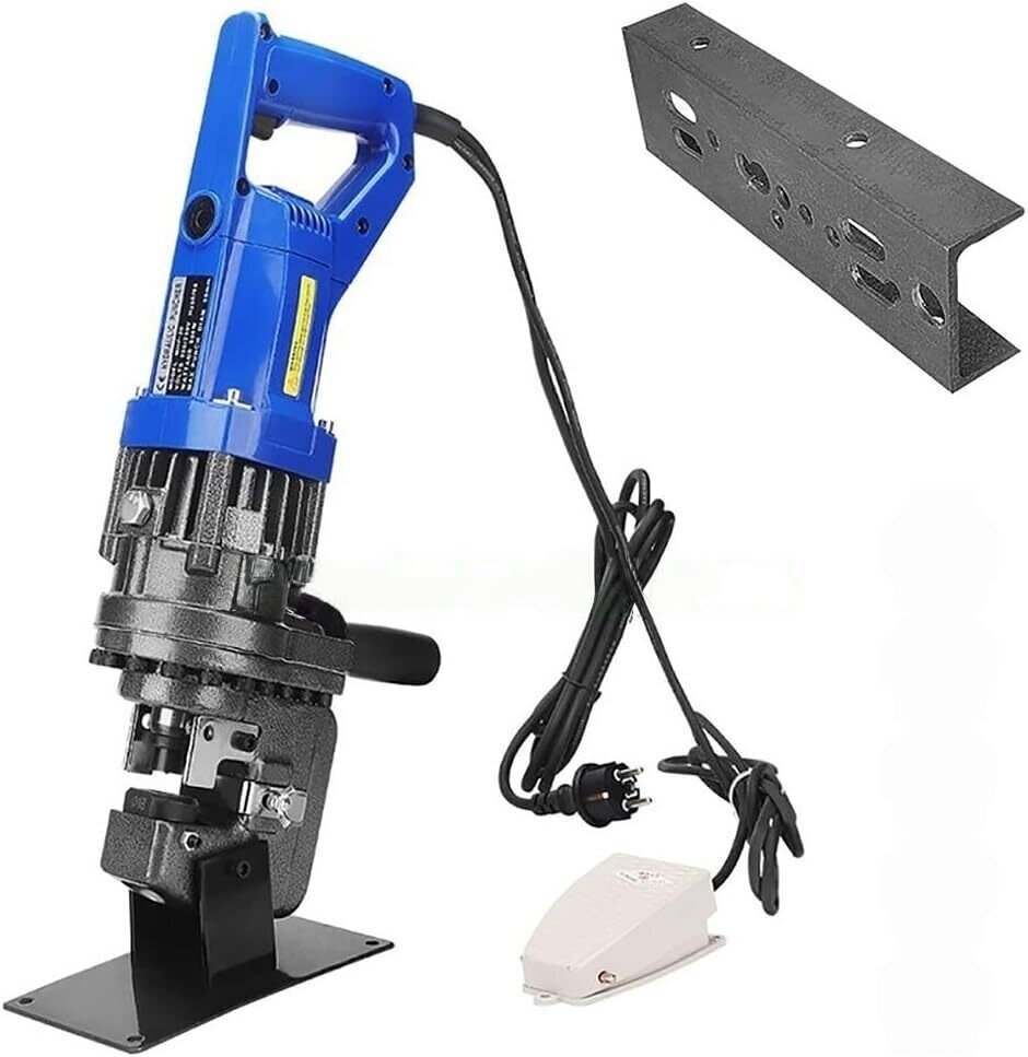 電動油圧パンチャー 10t 強力 パンチダイ5種付 φ6.5～20.5mm 1200W AC100V 鉄板 鋼板 110v 山形鋼対応 油圧式 パンチ 穴あけ工具