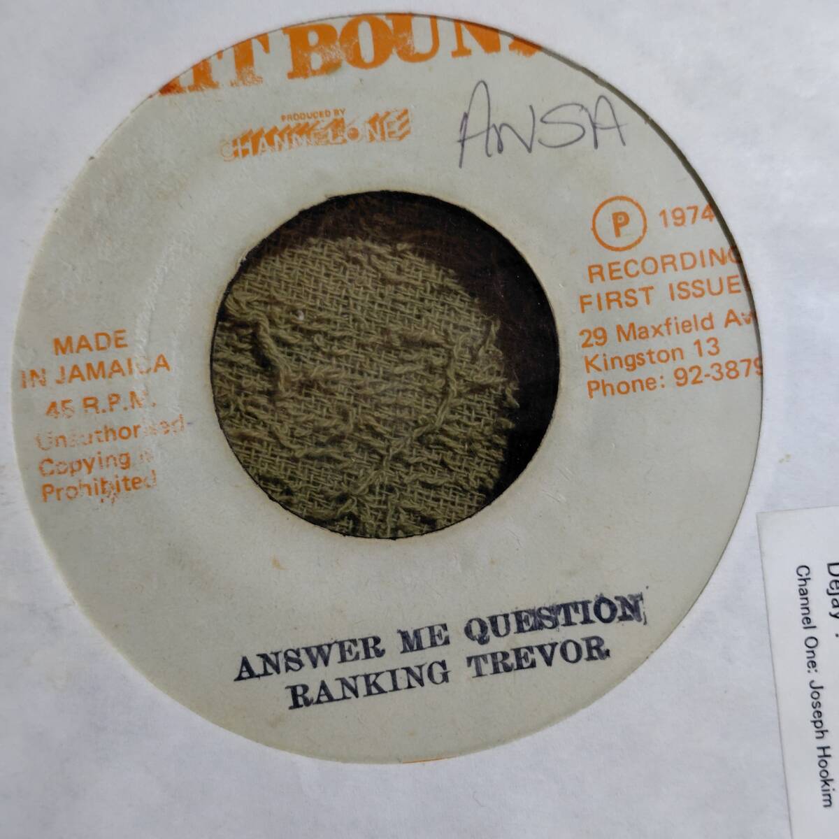 Answer Riddim Answer Me Question Ranking Trevor from Hit Bound(Channel One)
