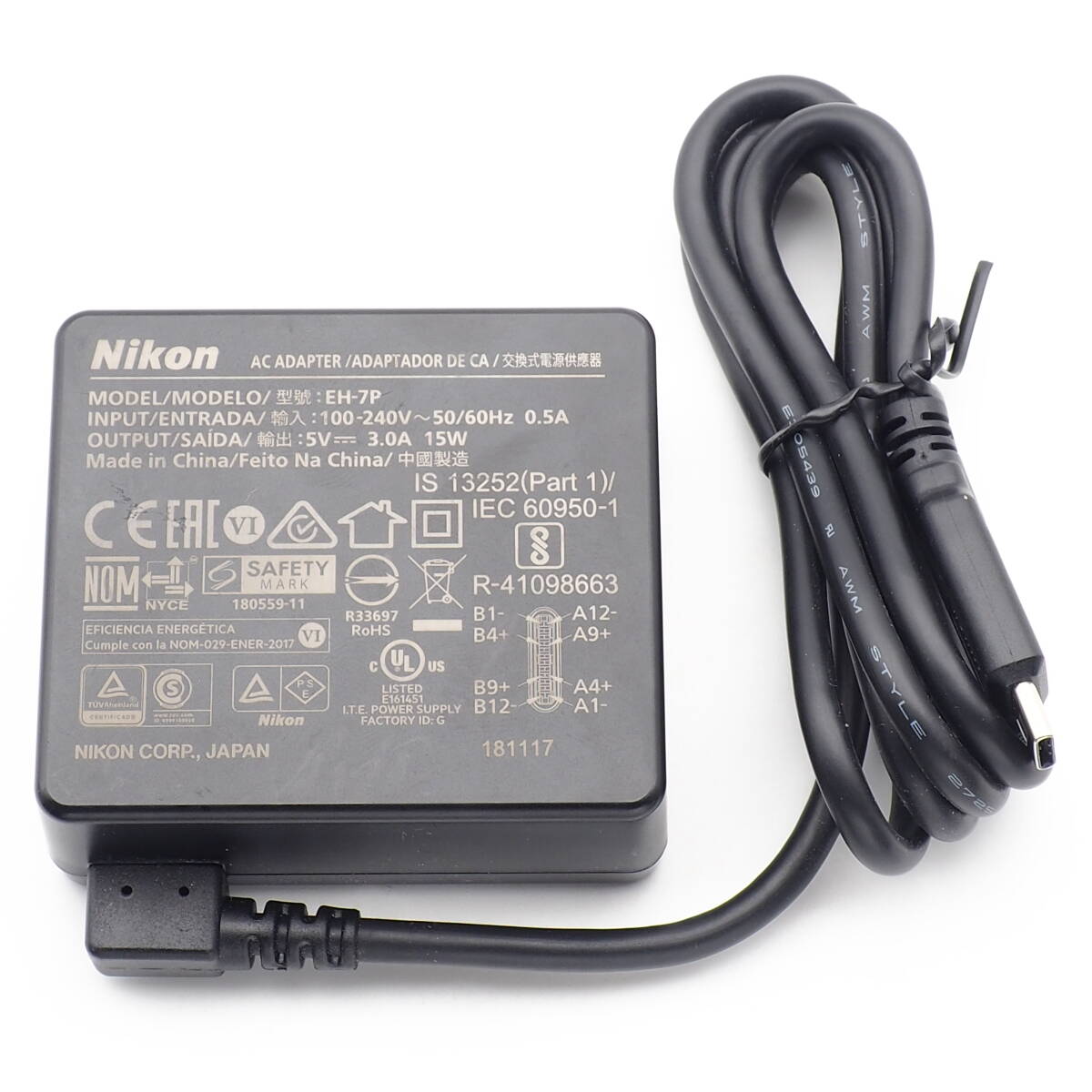 Nikon EH-7P 本体充電ACアダプター for Z9 Z8 Z7II Z7 Z6III Z6II Z6 Z5II Z5 Zf Z30 Zfc D780 MH-34 EN-EL15b EN-EL-15c USB-C 181117