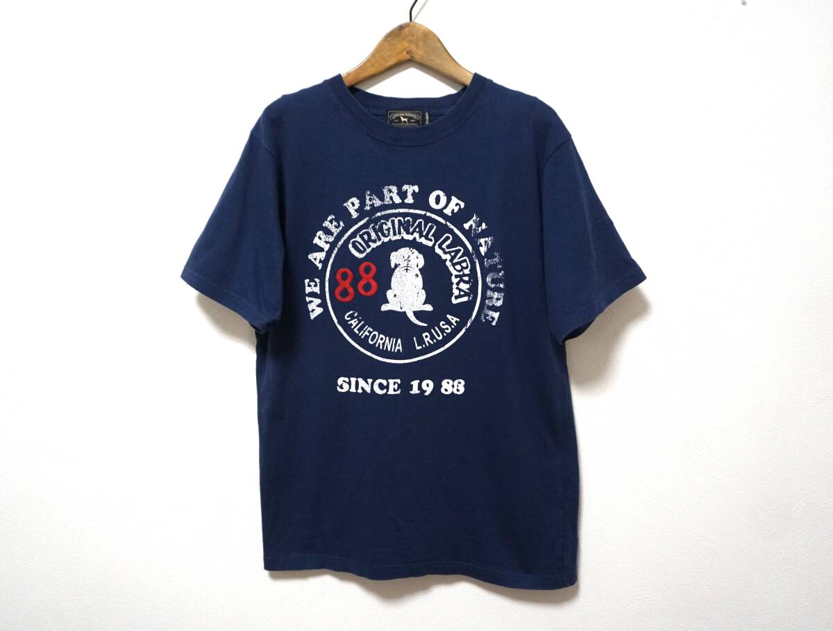 Labrador Retriever 可愛いロゴプリントTシャツ M
