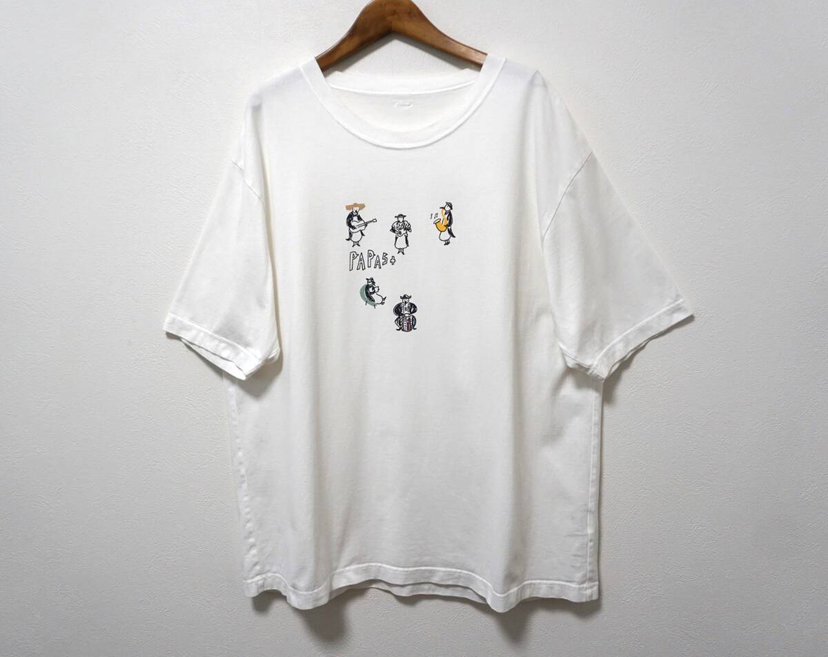 Papas+ パパスプラス ペンギンが◎ コットンプリントTシャツ 52 LL 日本製