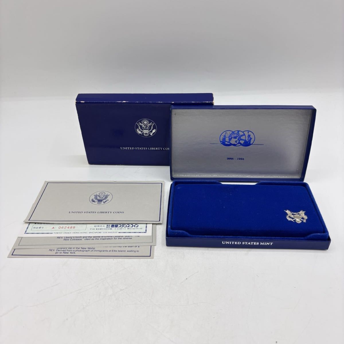 自由の女神像建立100周年記念 コイン 2枚セット United States Liberty Coins 1ドル銀貨 ハーフダラー白銅貨 アメリカ リバティコイン 