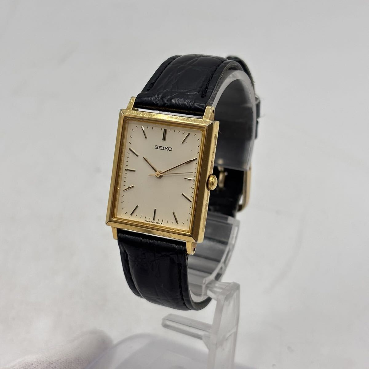 SEIKO 7N01-5050 セイコー クォーツ 腕時計 スクエア ヴィンテージ 不動 7N01-5050