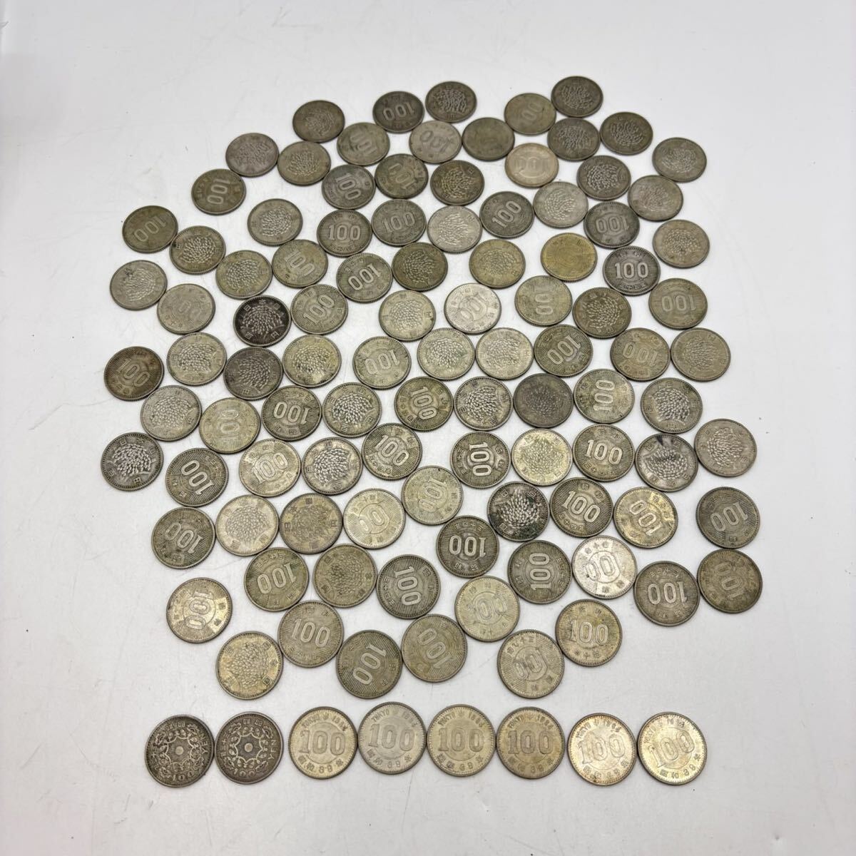 昭和 稲穂 鳳凰 東京オリンピック 百円銀貨 百円 硬貨 コレクション 記念硬貨 日本古銭 まとめ 108枚 約516g