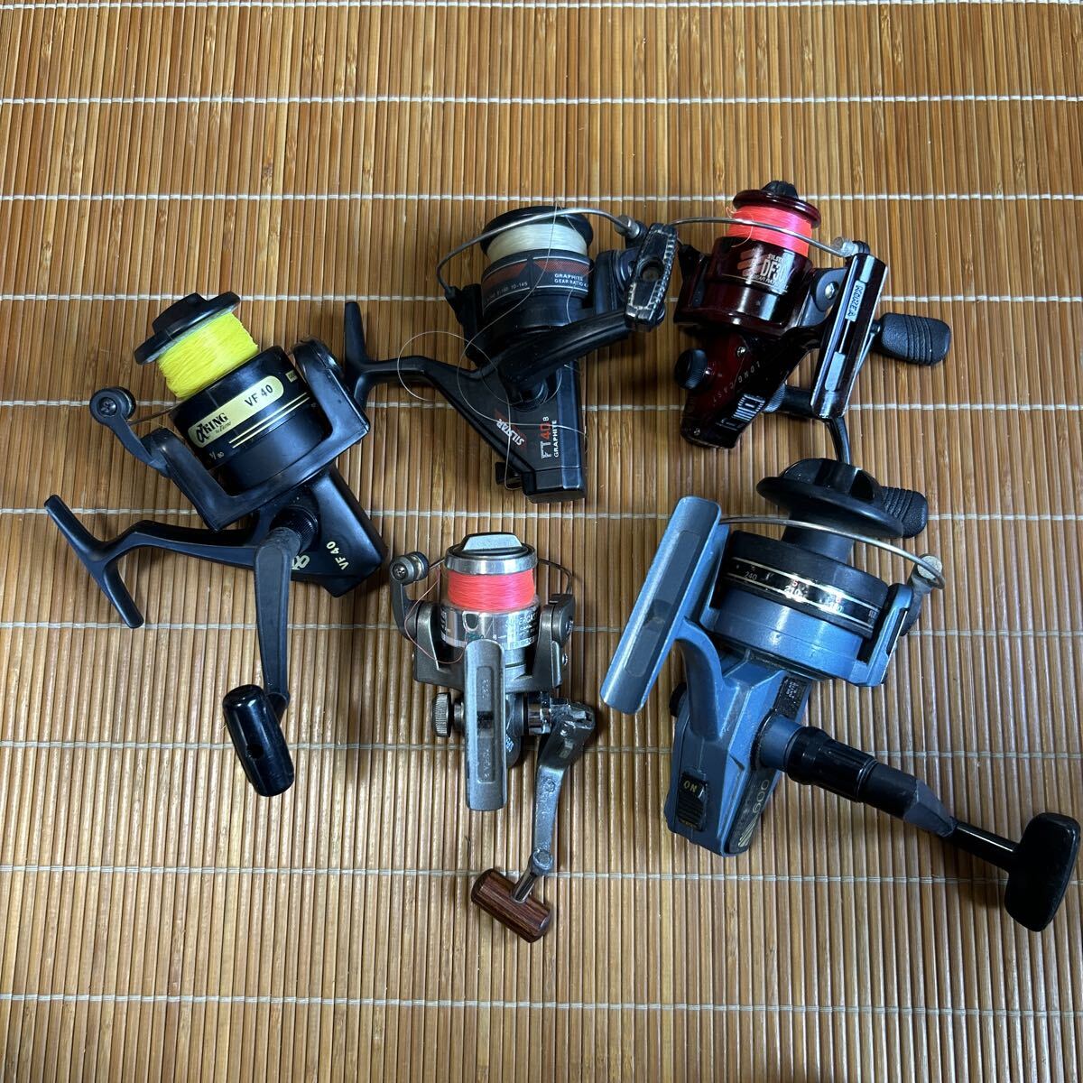●185未チェックジャンク　 リール　5点まとめて　SILSTAR IT40B dKING VF40 SUPERCAST S900 LONGCAST DF30 CORAZUN 600