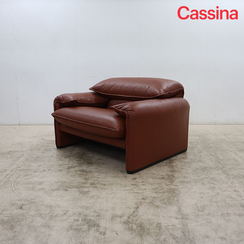 ◆展示品◆ Cassina カッシーナ 675 MARALUNGA マラルンガ 40-MAXI 1Pソファ/1人掛けソファ 革 ヴィコ・マジストレッティ 199万