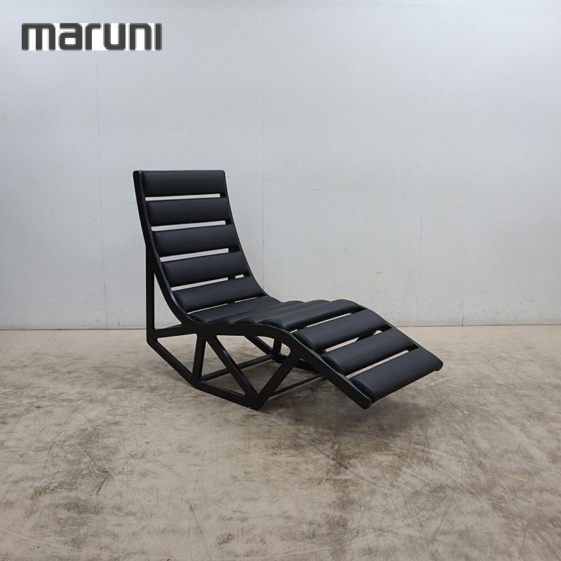 ◆展示品◆ MARUNI マルニ木工 nextmaruni ネクストマルニ シェーズロング/ラウンジチェア レザー/黒革 アルベルト・メダ