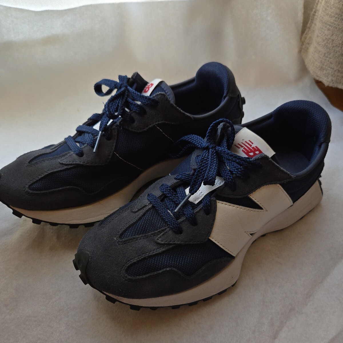 ニューバランス　327　26.5cm　8.5　new balance　デカN　ネイビー