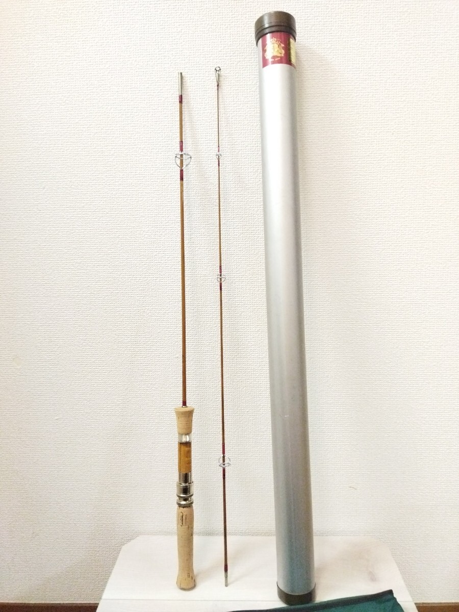 ●美品！ 稀少 KIRAKU Persist キラク パーシスト バンブー ルアーロッド KST-50 5'0″ 2～7g スピニングロッド 5フィート オールドロッド
