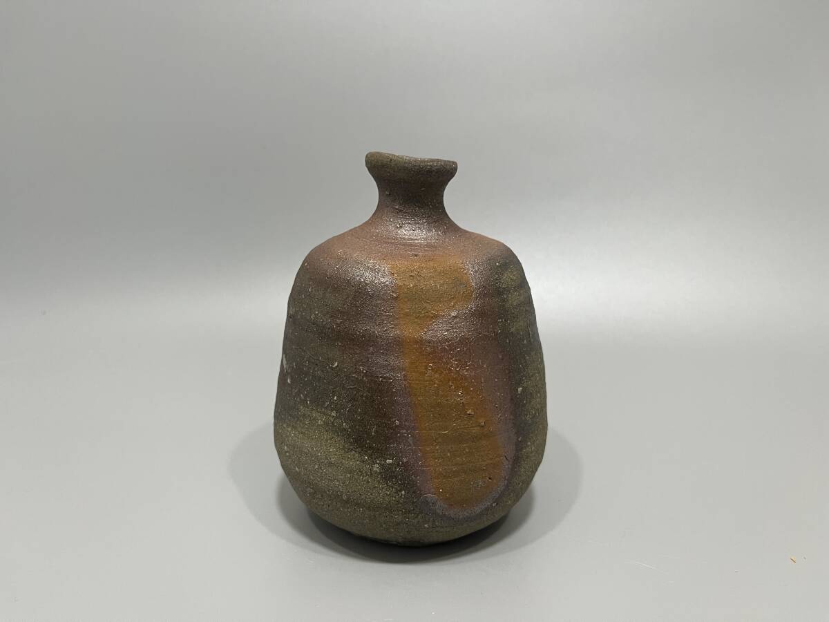 MUA▼ 金重剛「備前徳利」共箱 布 栞 /備前/徳利 /酒器/本物保証