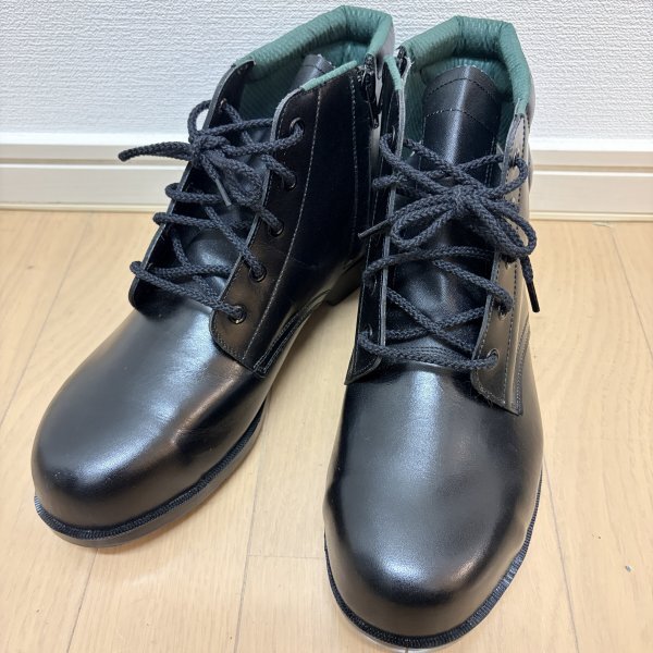 noguchi　野口ゴム工業　安全靴 黒革 サイドジップ 27cm 中古 古着 【同梱〇一律送料♪】