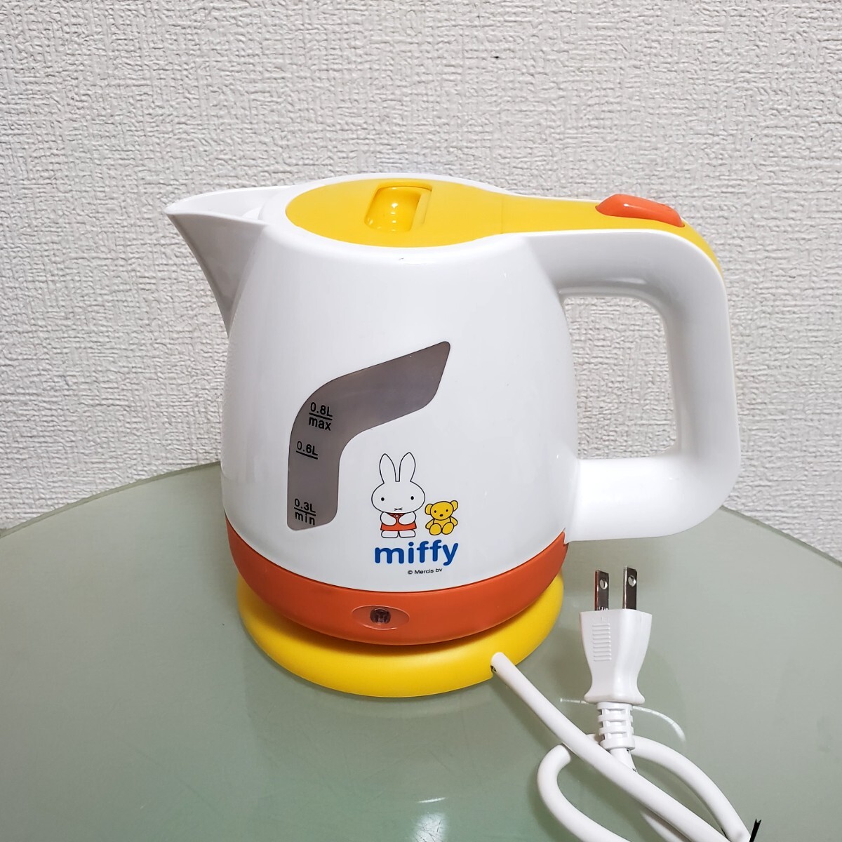 miffy ミッフィー 電気ケトル ポット 0.8L 動作確認済み TA-B03 キッチン 家電 タマハシ 